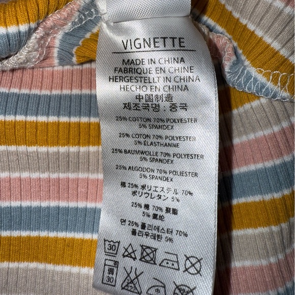 Vignette Girls Ribbed Striped Mock Neck Shawl Shoulder Warmer Size 7 - Picture 3 of 5